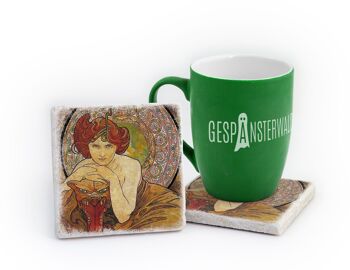 Dessous de verre en marbre "Art Nouveau" 4