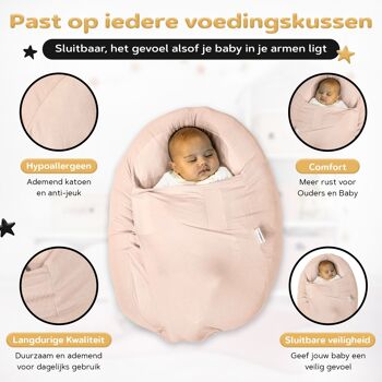 Housse Relax pour coussin d'allaitement pour bébé Mimmti Sleepynest Housse enveloppante pour coussin d'allaitement pour bébé 9