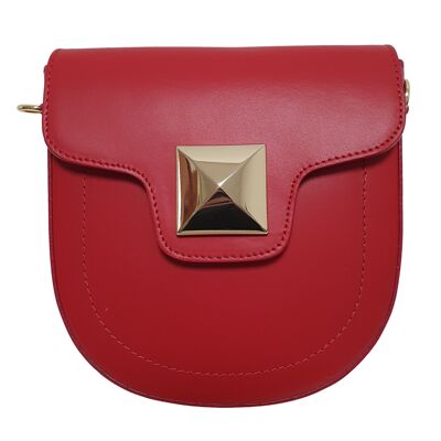 Red leather bag with matching shoulder strap