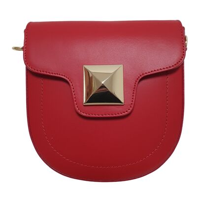 Red leather bag with matching shoulder strap