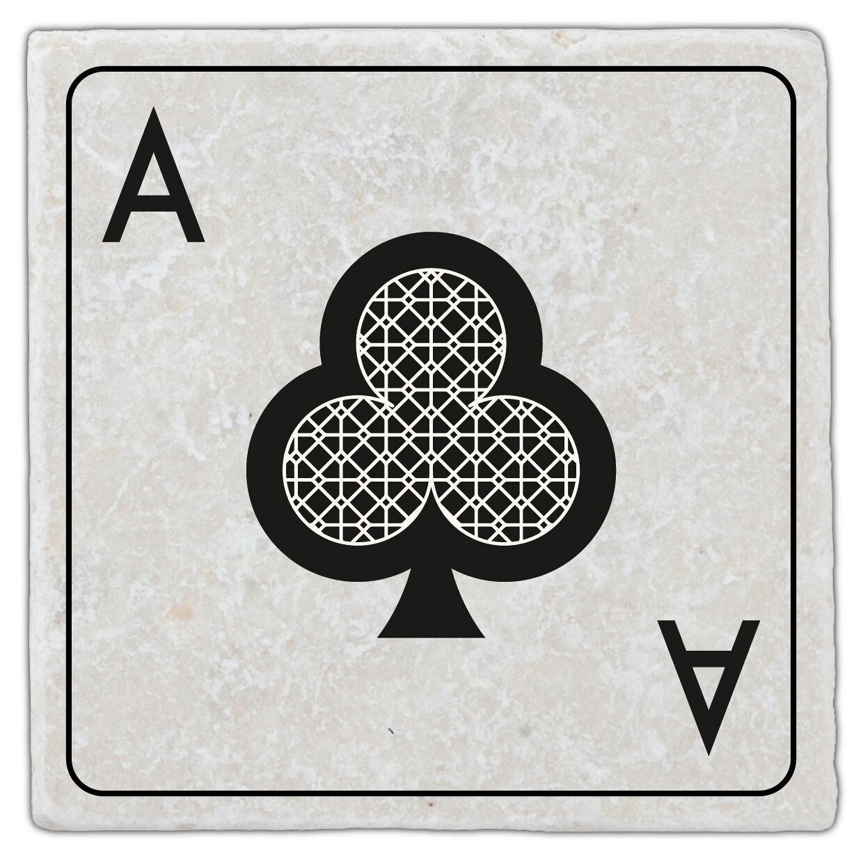 Sottobicchiere in marmo "Asso di fiori"