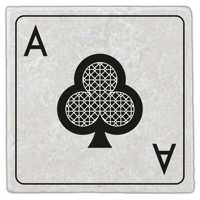 Marble coaster "Ace of Clubs"
