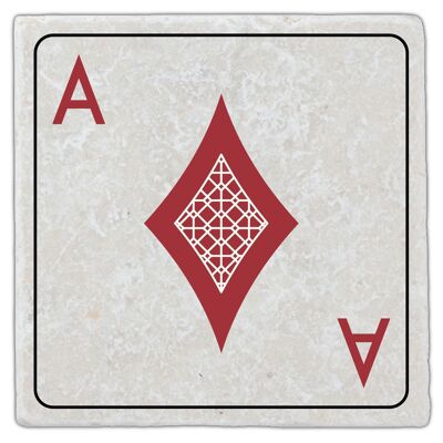 Marble coaster "Ace of Diamonds"