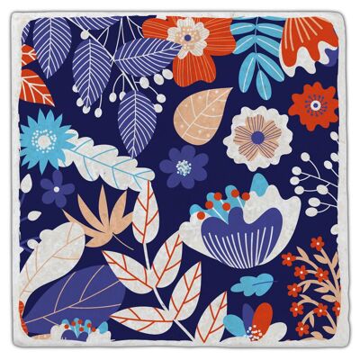 Marble coaster "Magic Flowers at Night"