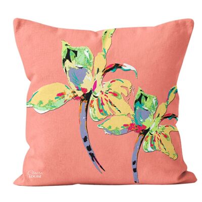 Peach Fuzz Iris Cushion