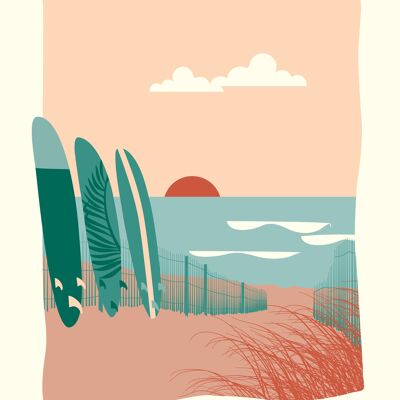 LACANAU Sunset poster