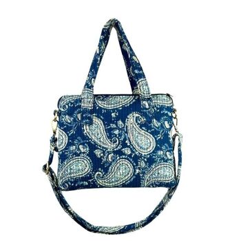 Sac fourre-tout en coton pour femme avec poignées courtes pour tablette 18