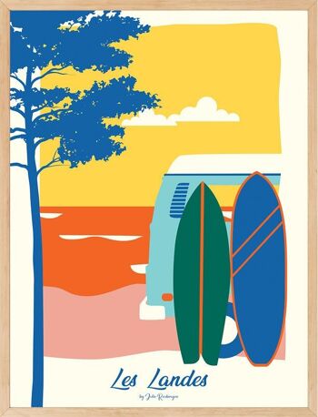 Affiche LES LANDES Les Surfs 2
