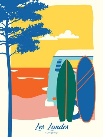 Affiche LES LANDES Les Surfs 5
