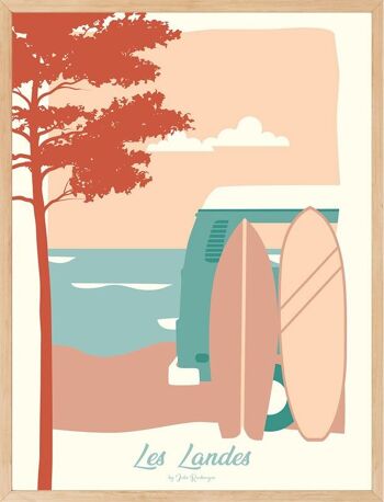 Affiche LES LANDES Les Surfs 6