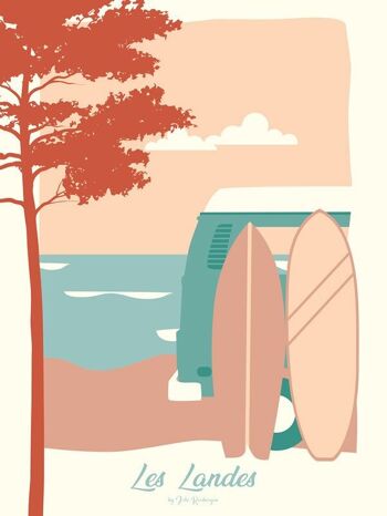 Affiche LES LANDES Les Surfs 8