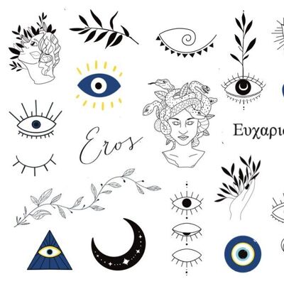 Sioou temporäres Tattoo: Mini Griechenland