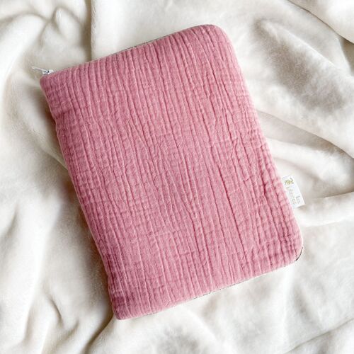 HOUSSE CARNET DE SANTE  bois de rose