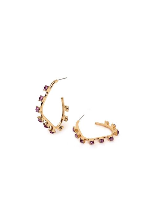 LELLA EARRINGS WITH PURPLE STONES