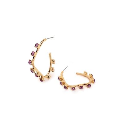 BOUCLES D'OREILLES LELLA AVEC PIERRES VIOLES