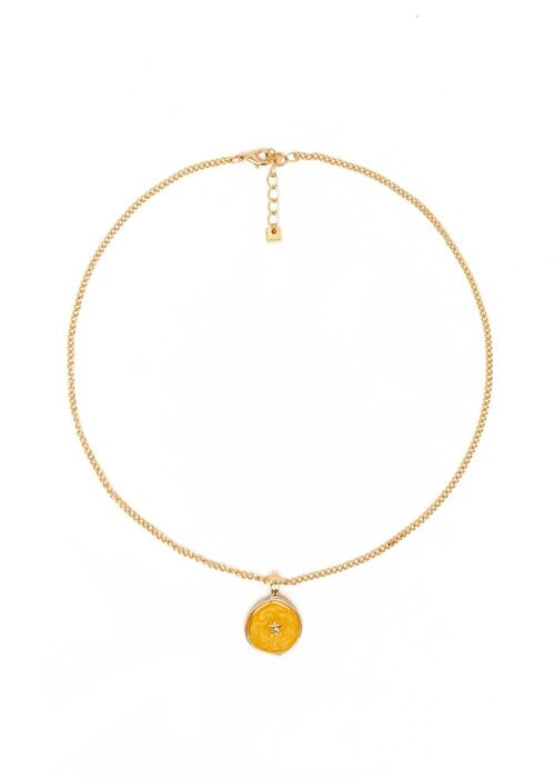 ILENIA YELLOW NECKLACE PLATED IN 14KT GOLD