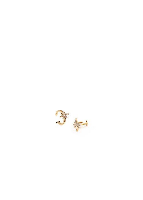 ELISA EARRINGS PLATED IN 14KT GOLD WITH CRYSTALS