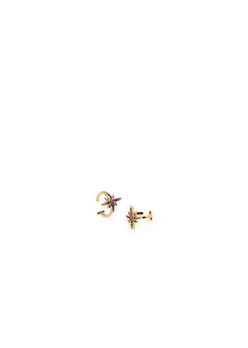 BOUCLES D'OREILLES ELISA MULTICOLORE PLAQUÉES EN OR 14KT 1