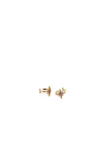 BOUCLES D'OREILLES ELISA MULTICOLORE PLAQUÉES EN OR 14KT 2