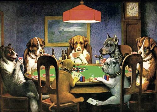 Poster Coolidge - Dogs Playing Poker