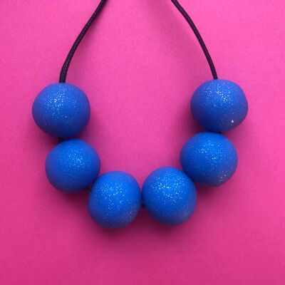 Royal blue sparkly necklace