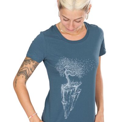 Fairwear Camisa Orgánica Mujer Stone Washed Blue Maple Island
