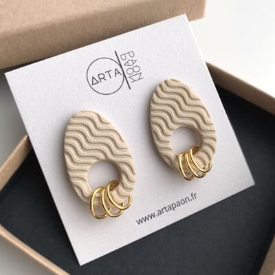 Mira Earrings - Sand