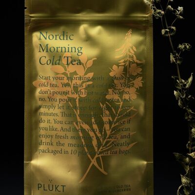 Cold brew herbal tea NORDIC MORNING, organic, blueberry tea