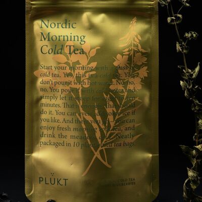 Cold brew herbal tea NORDIC MORNING, organic, blueberry tea