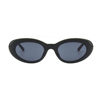 Schwarze runde Sonnenbrille