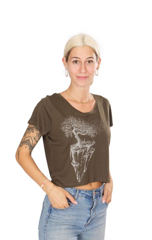 Ecovero Shirt Women Fern Green Maple Island