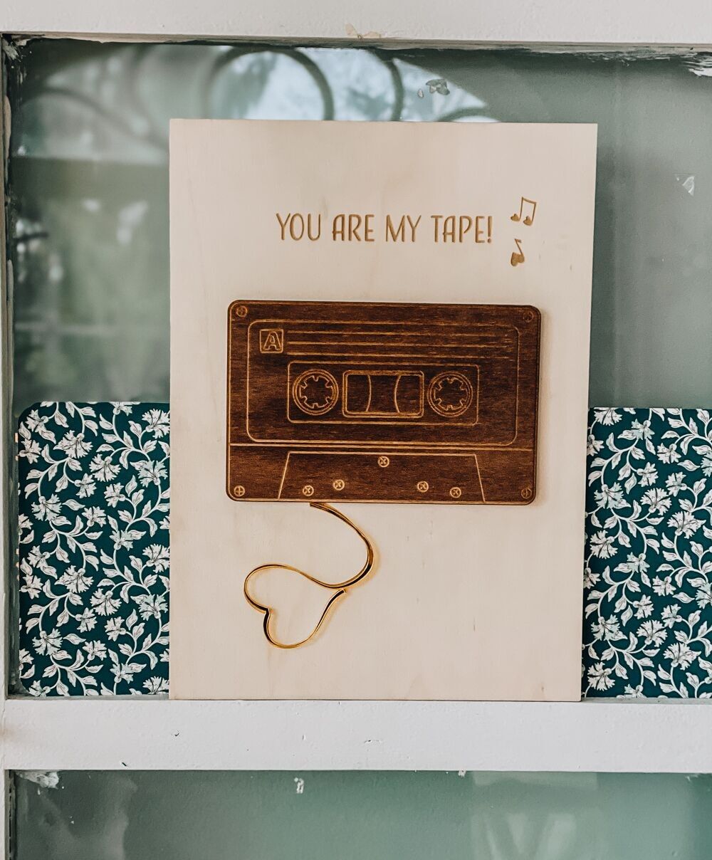 Du bist mein Tape-Holzplakat