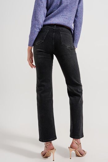 Jean mom ample taille haute - Noir 3