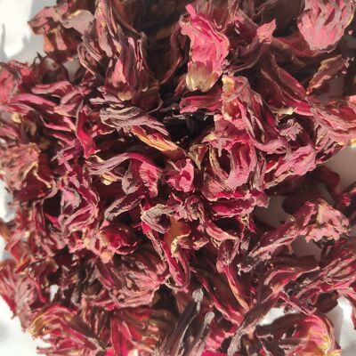 Flores de hibisco rojo seco orgánico a granel Calidad premium