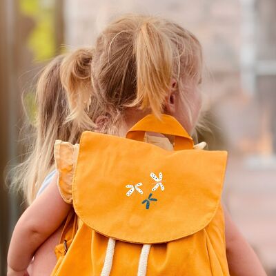 Backpack, briefcase, satchel for nursery school or nursery - pink with fairy rabbit pattern