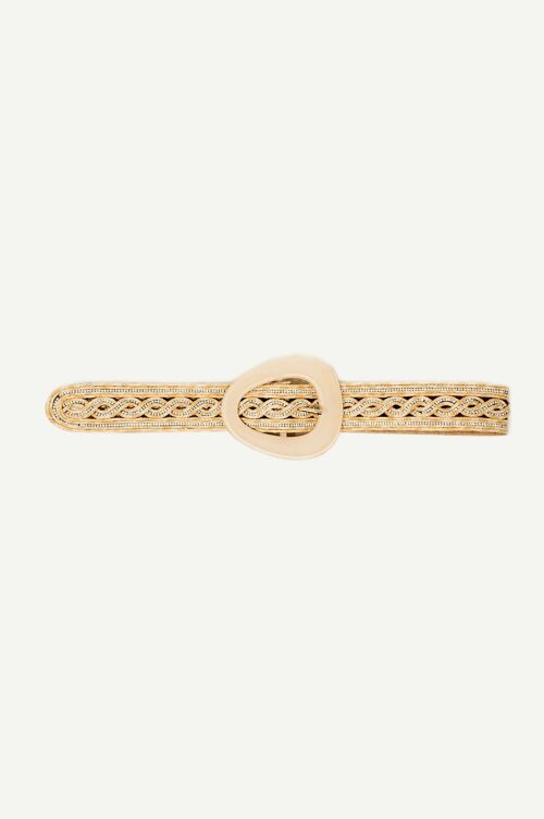 Crystal embellished Belt in tan