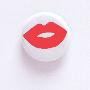 Fabulous Lips - Carte de voeux avec badge 2
