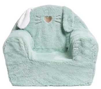 Fauteuil Club Oreille lapin Glitter Vert - Made in France 2