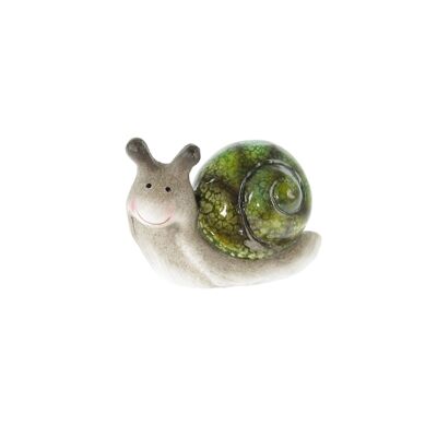 Ceramic snail e.g. Places, 10.5 x 6 x 7.5 cm, green, 803666