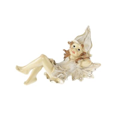 Poly elf lying down, 18.5 x 10.5 x 11 cm, beige, 808517