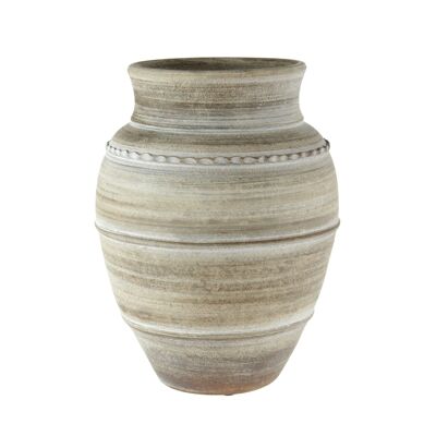 Jarrón de suelo de cerámica Toscana, Ø 27 x 37 cm, crema, 816000