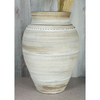 Vase de sol en céramique Toscana, Ø 32 x 47 cm, crème, 816017 2