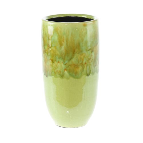 Keramik-Vase Elba, Ø 16 x 30 cm, grün reaktiv, 816154