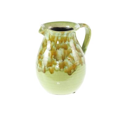 Ceramic jug Elba, Ø 17 x 22 cm, green reactive, 816178
