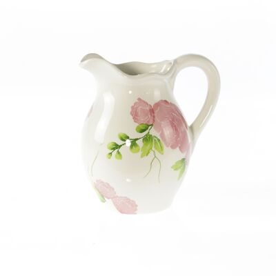 Brocca in ceramica design rosa, 18 x 16 x 21 cm, rosa, 818059