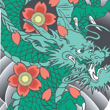 Koinobori Tattoo Dragon (M) 4