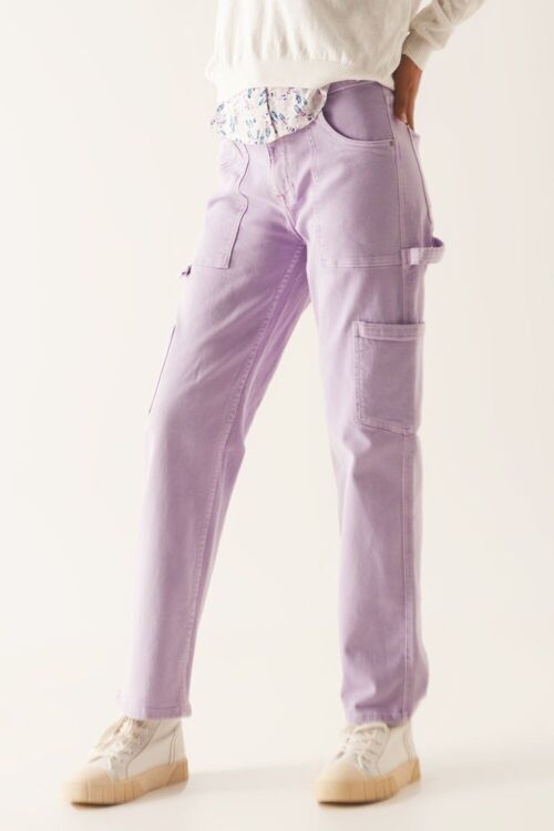 Cargo pants in purple