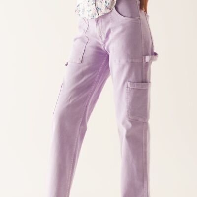 Cargo pants in purple