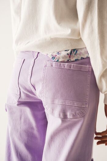 Pantalon cargo violet 5
