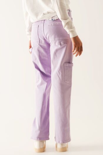 Pantalon cargo violet 6